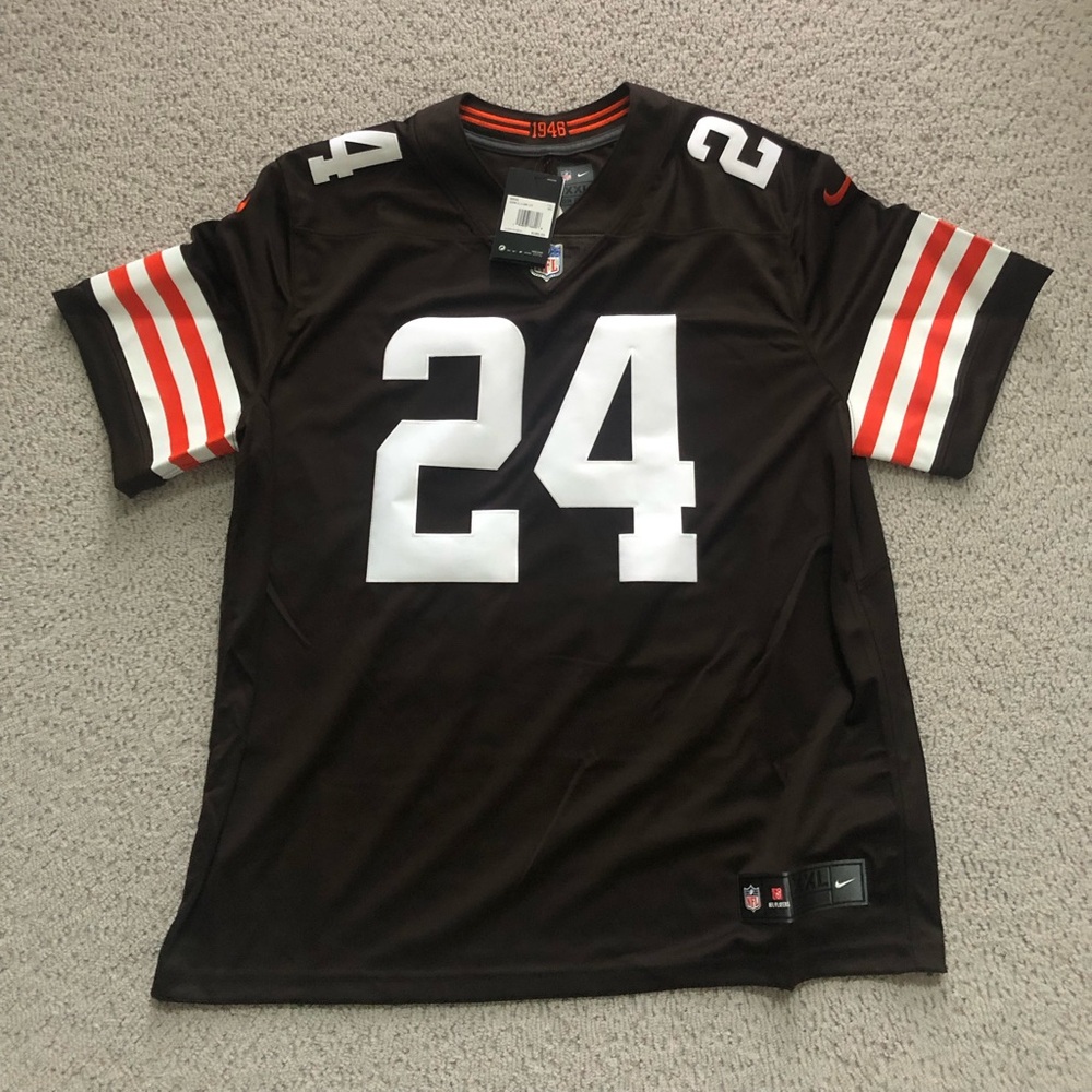 Cleveland Browns Nick Chubb Men’s Embroidered In Field Jersey - NWT size 2XL